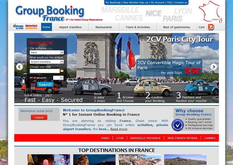 group booking france